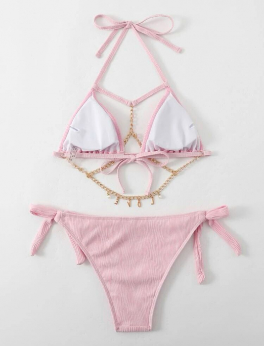 Costum de baie din 2 piese, roz [2]