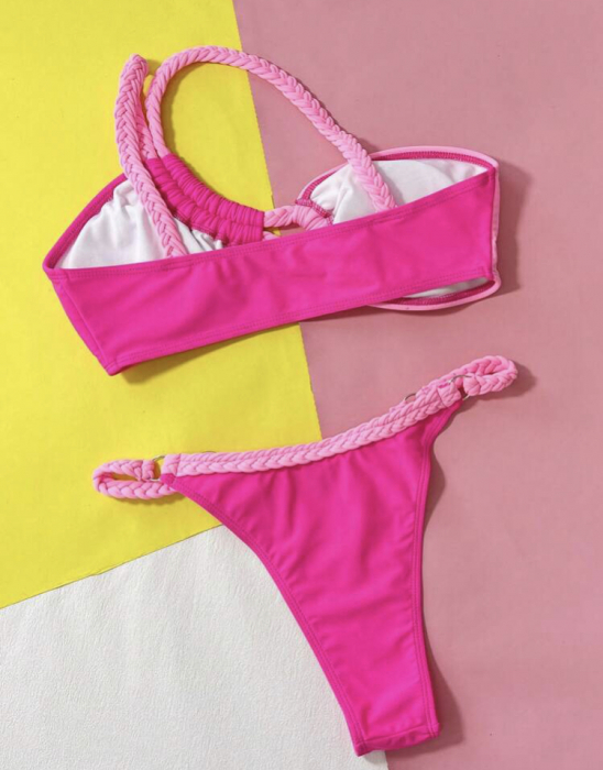 Costum de baie din 2 piese, roz [2]