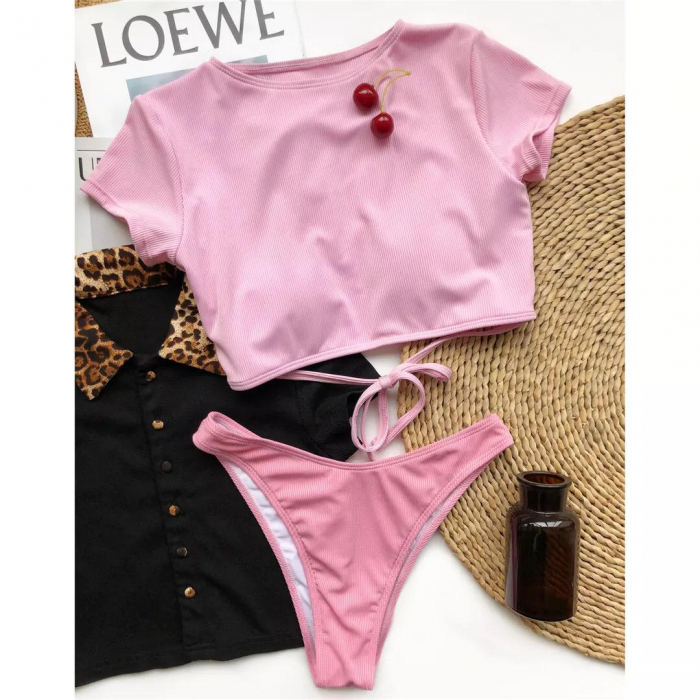 Costum de baie din 2 piese, roz [2]