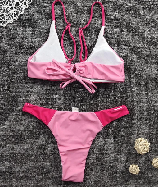 Costum de baie din 2 piese, roz [3]