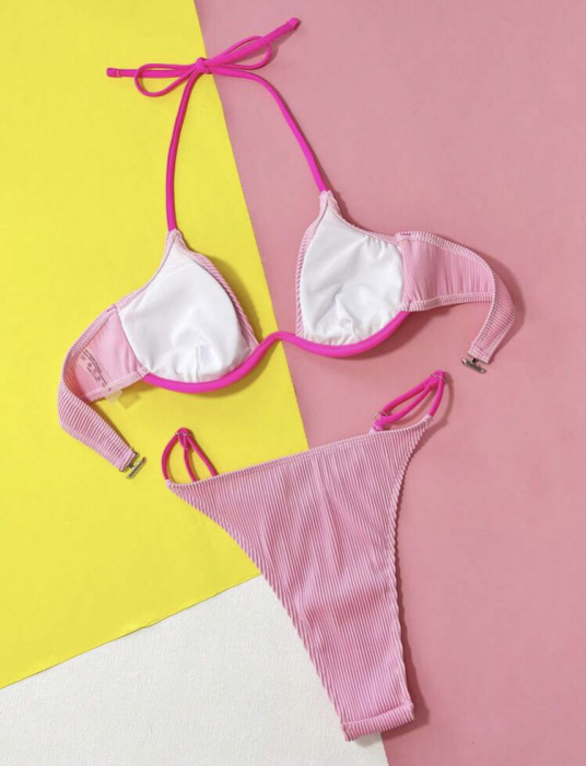 Costum de baie din 2 piese, roz [2]