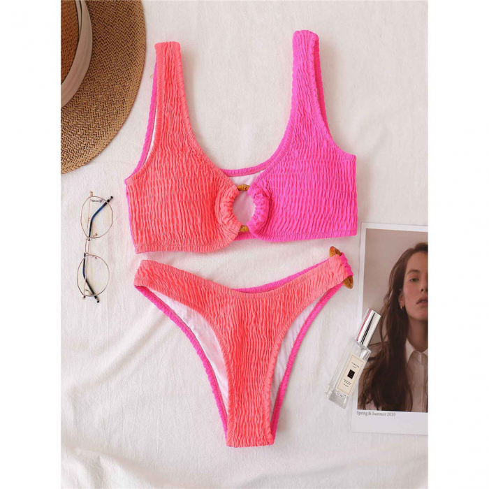 Costum de baie din 2 piese, roz [4]