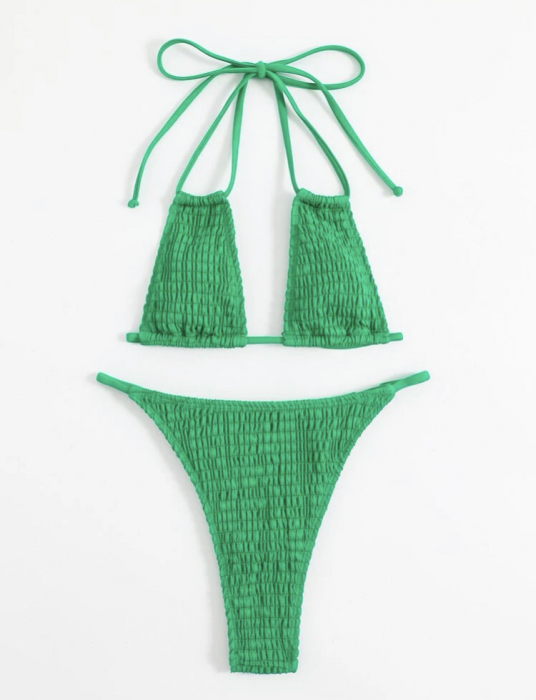 Costum de baie din 2 piese, uni [3]