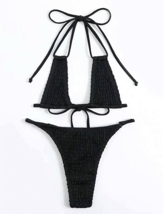 Costum de baie din 2 piese, uni [3]