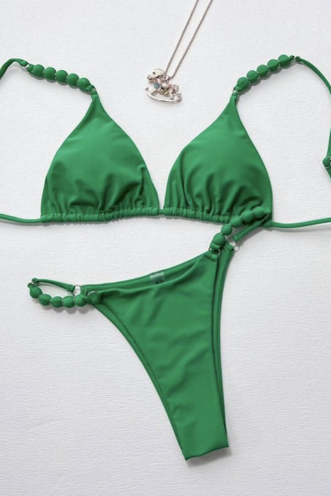 Costum de baie din 2 piese, verde [4]