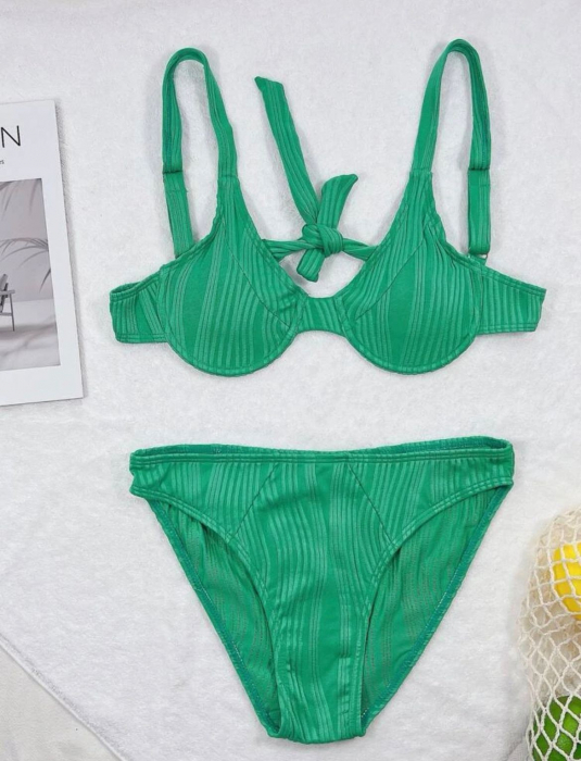 Costum de baie din 2 piese, verde [3]