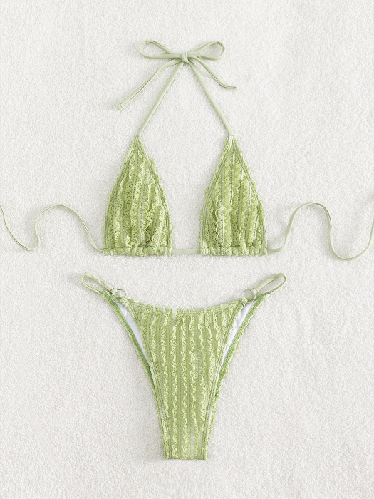 Costum de baie din 2 piese, verde [5]