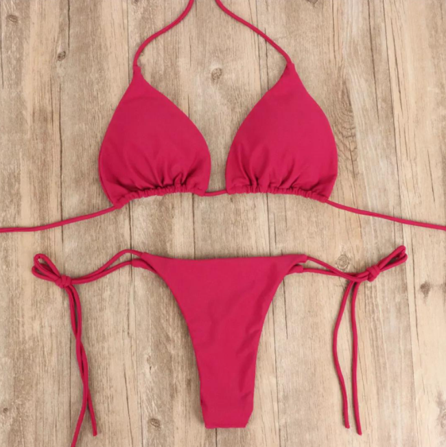 Costum de baie din 2 piese, visiniu [3]