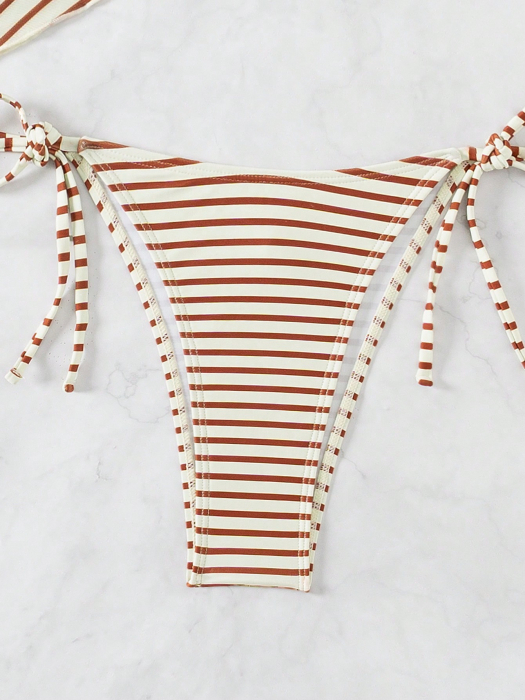 Costum de baie din 3 piese, cu dungi [6]