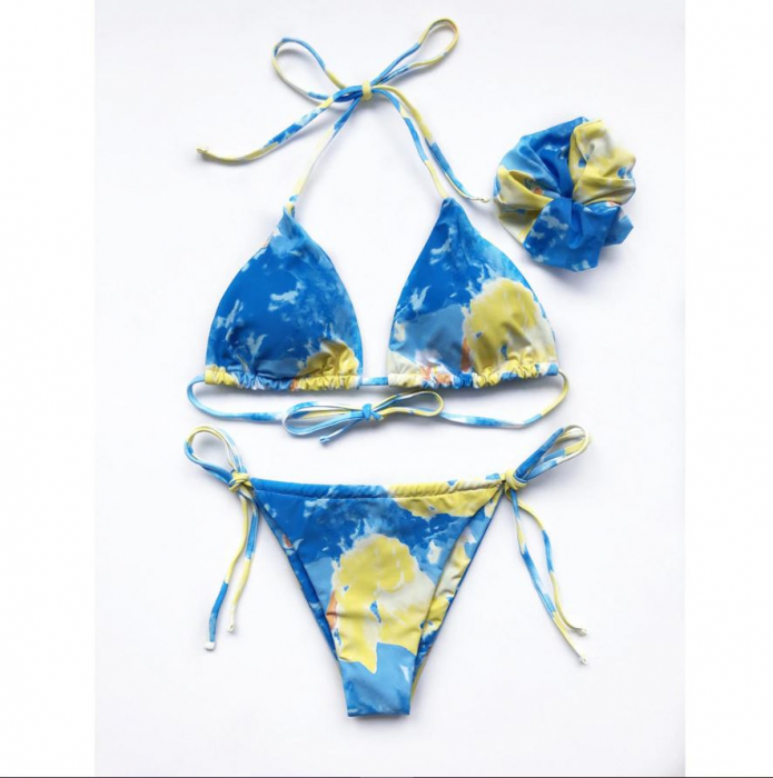 Costum de baie din 3 piese, cu imprimeu [3]