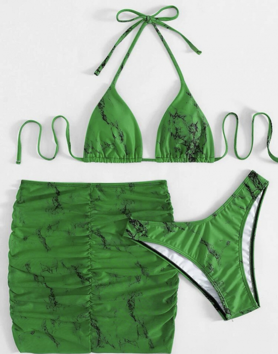 Costum de baie din 3 piese, cu imprimeu [2]