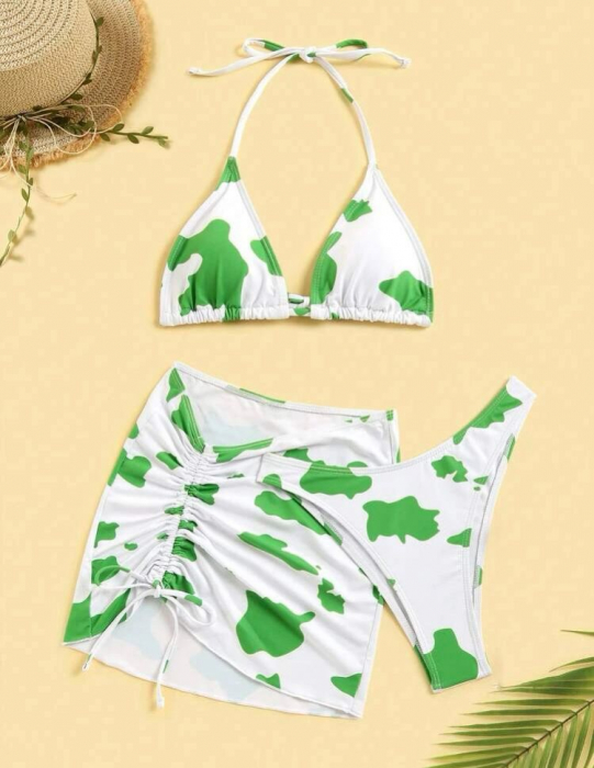 Costum de baie din 3 piese, cu imprimeu [3]