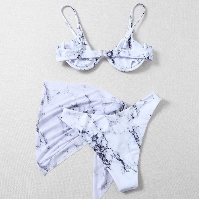 Costum de baie din 3 piese, cu imprimeu [3]