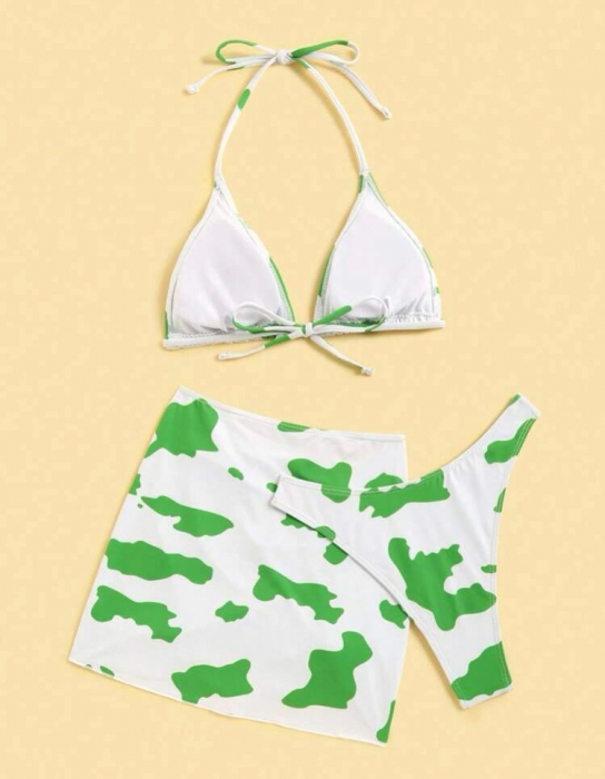 Costum de baie din 3 piese, cu imprimeu [2]