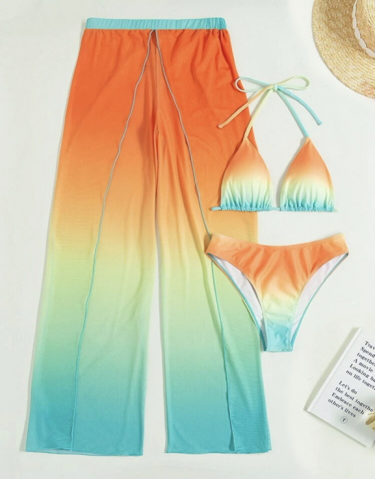 Costum de baie din 3 piese, cu imprimeu [2]