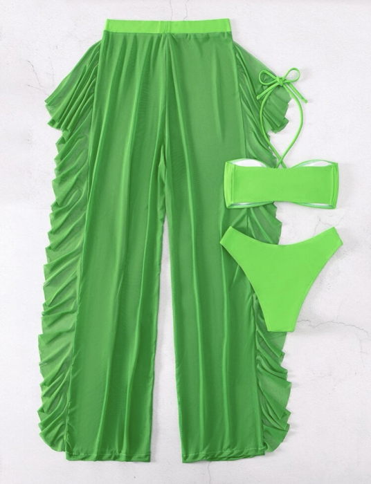 Costum de baie din 3 piese, cu pantaloni [3]