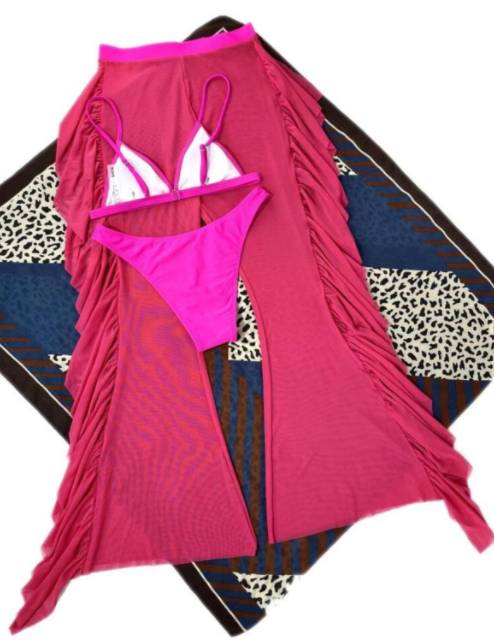 Costum de baie din 3 piese, cu pantaloni [3]