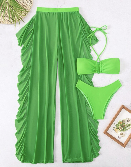 Costum de baie din 3 piese, cu pantaloni [4]