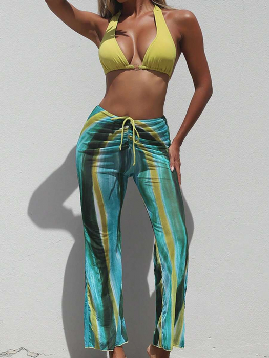 Costum de baie din 3 piese, cu pantaloni [4]