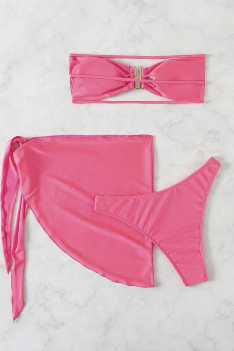 Costum de baie din 3 piese, roz [3]