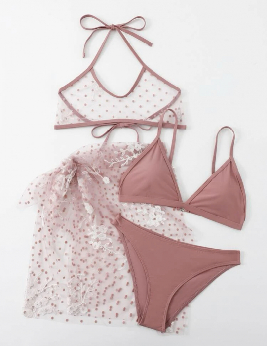 Costum de baie din 4 piese, cu imprimeu [2]