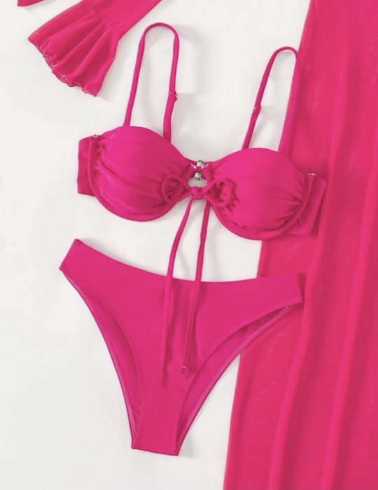 Costum de baie din 4 piese, roz [3]