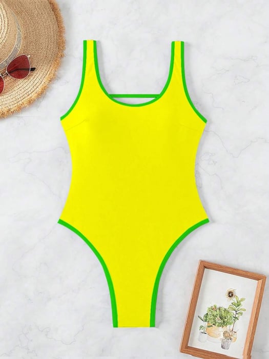 Costum de baie din intreg, galben [3]