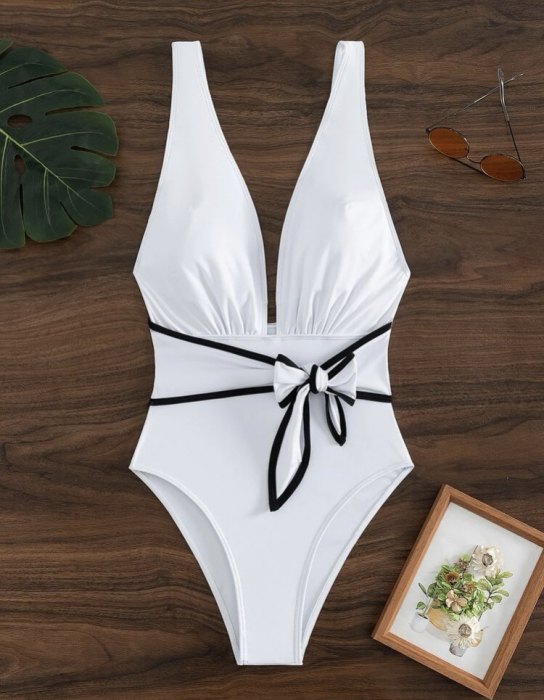 Costum de baie intreg, alb [3]