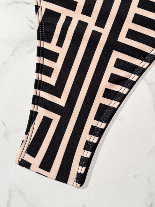 Costum de baie intreg, cu dungi [4]