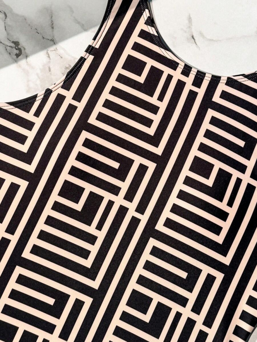 Costum de baie intreg, cu dungi [3]