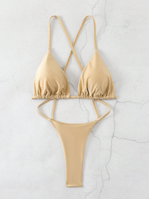 Costum de baie intreg cu aspect sidefat [4]