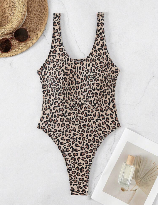 Costum de baie intreg cu imprimeu animal print [3]