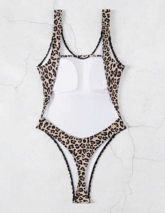 Costum de baie intreg cu imprimeu animal print [4]