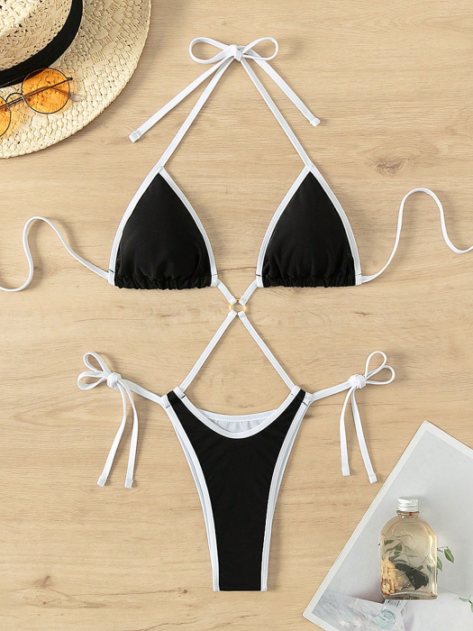 Costum de baie intreg, cu decupaj si spatele gol [3]