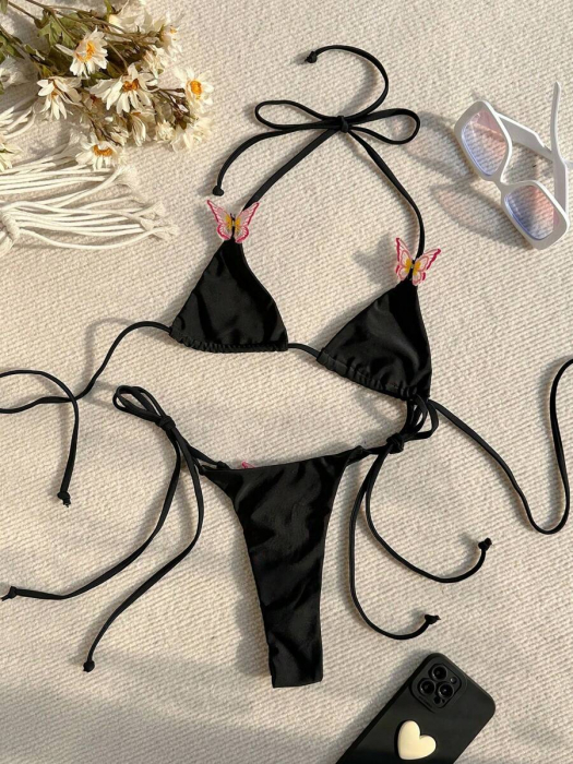 Costum de baie 2 piese, cu fluture [3]