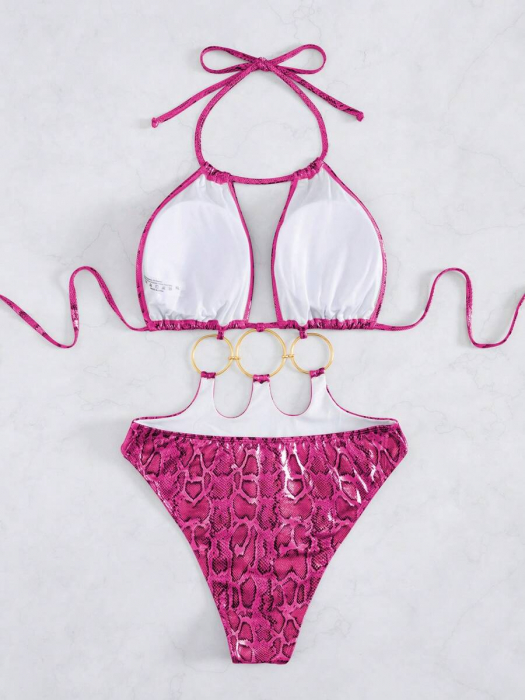 Costum de baie intreg, tanga, rosu [6]