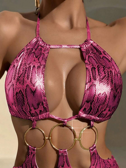 Costum de baie intreg, tanga, rosu [7]