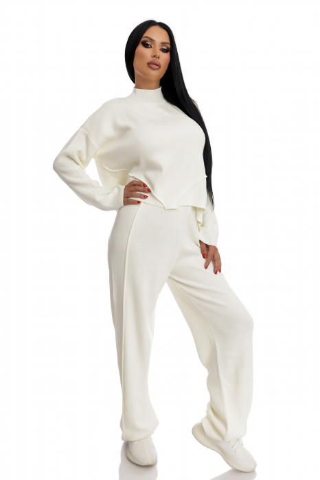 Costum din 2 piese bluza si pantaloni, bej [2]