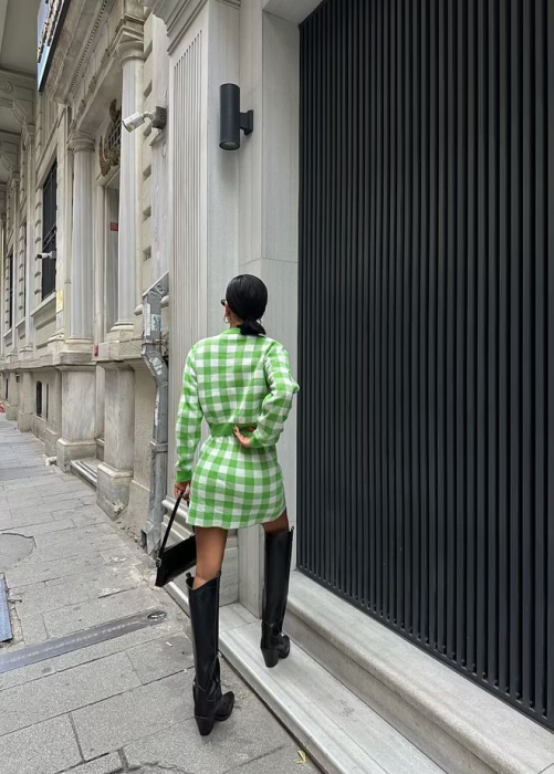 Costum verde fusta si sacou [3]