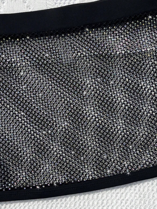 Fusta scurta de plaja cu strasuri [4]