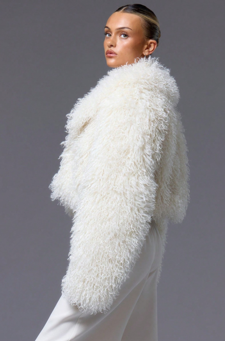 Haina scurta de blana, alb [2]