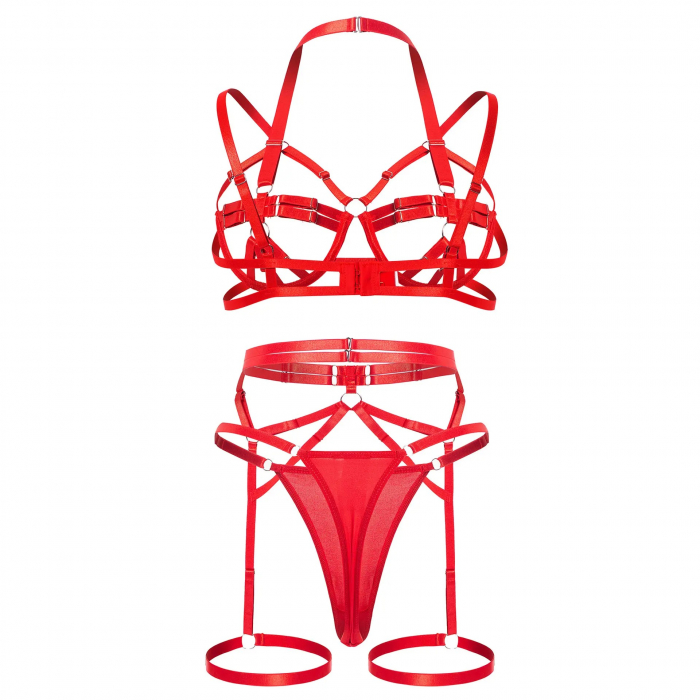 Lenjerie intima 3 piese, cu decupaje [7]