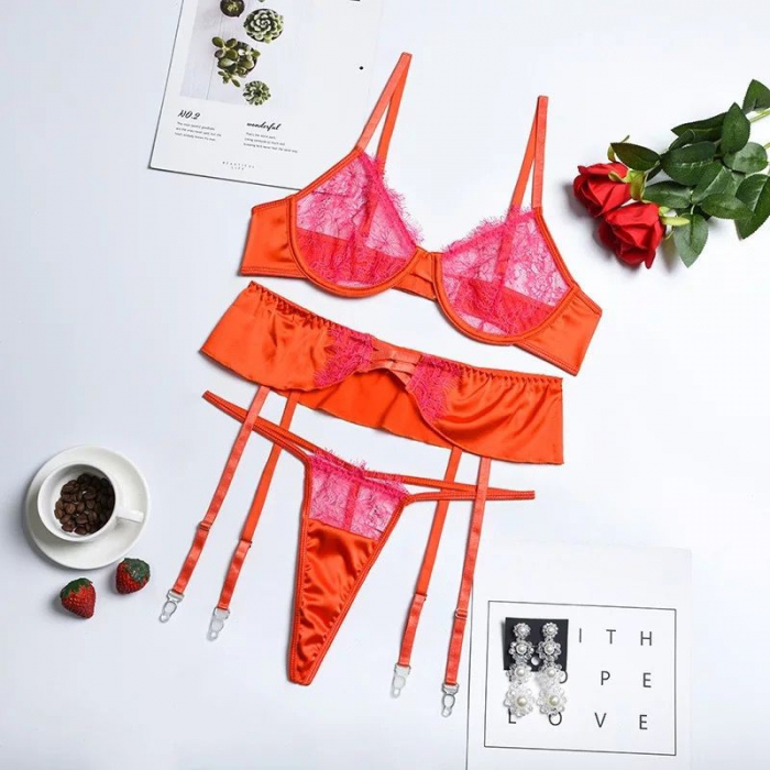 Lenjerie intima 3 piese, din dantela [3]
