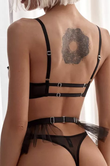 Lenjerie intima 4 piese, cu decupaje [2]