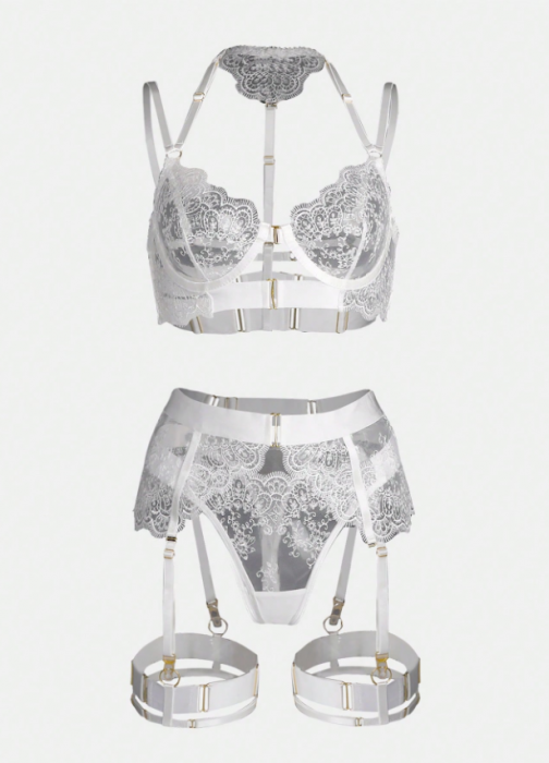 Lenjerie intima 4 piese, din dantela [4]