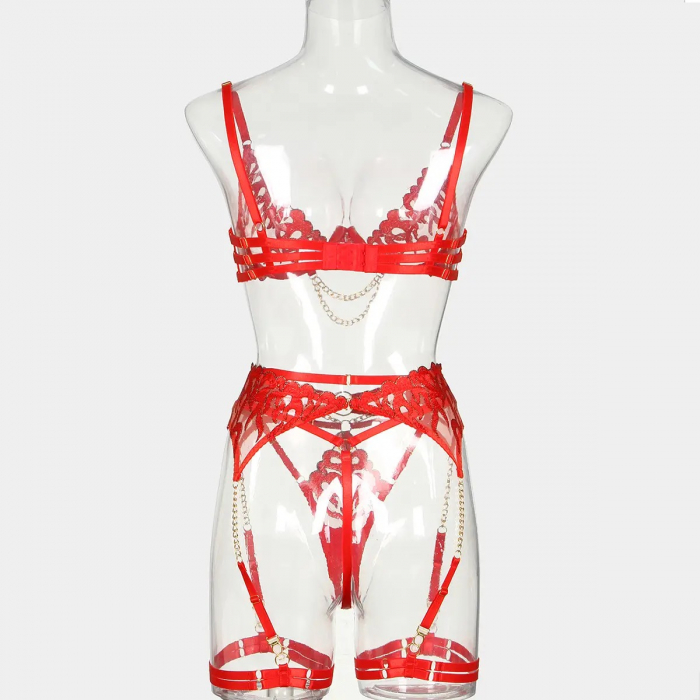 Lenjerie intima 4 piese, din dantela [9]