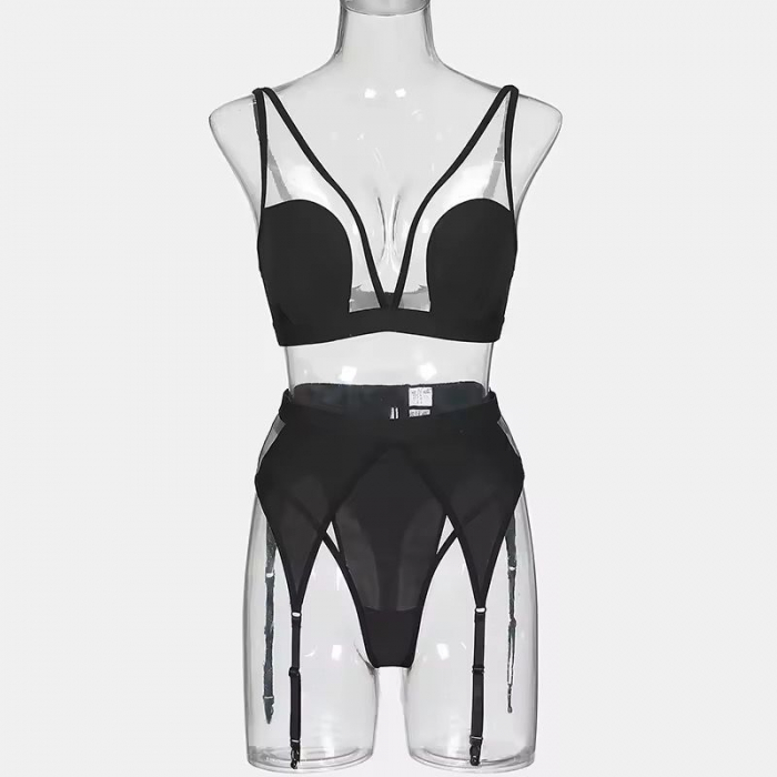 Lenjerie intima 4 piese, negru [2]