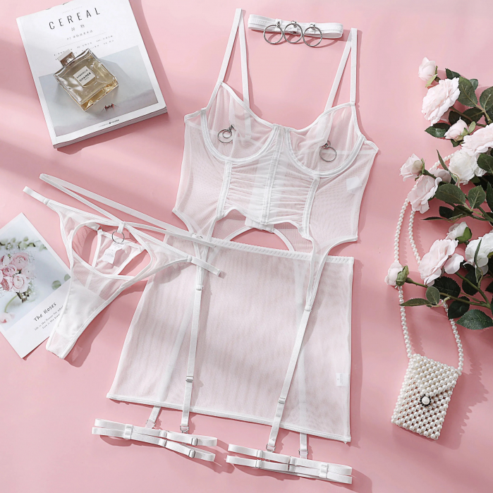 Lenjerie intima 5 piese, alb [5]