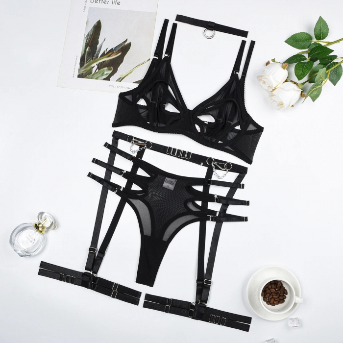 Lenjerie intima 5 piese, cu decupaje [4]