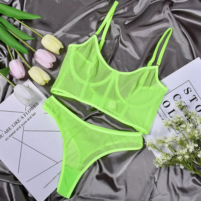 Lenjerie intima din 2 piese, verde [4]